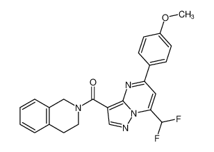 Isoquinoline,2-[[7-(difluoromethyl)-5-(4-methoxyphenyl)pyrazolo[1,5-a]pyrimidin-3-yl]carbonyl]-1,2,3,4-tetrahydro- CAS:492432-69-6 manufacturer & supplier