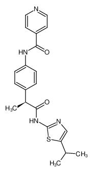 N-(4-{(1S)-2-[(5-isopropyl-1,3-thiazol-2-yl)amino]-1-methyl-2-oxoethyl}phenyl)isonicotinamide CAS:492445-49-5 manufacturer & supplier