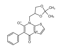 8-((2,2-dimethyl-1,3-dioxolan-4-yl)methyl)-5-oxo-6-phenyl-5,8-dihydrothiazolo[3,2-a]pyrimidin-4-ium-7-olate CAS:492446-29-4 manufacturer & supplier