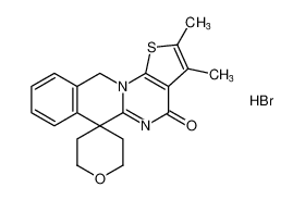 2',3'-dimethyl-2,3,5,6-tetrahydro-4'H,11'H-spiro[pyran-4,6'-thieno[3',2':5,6]pyrimido[1,2-b]isoquinolin]-4'-one hydrobromide CAS:492459-31-1 manufacturer & supplier