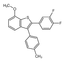 2-(3,4-Difluoro-phenyl)-7-methoxy-3-p-tolyl-benzo[b]thiophene CAS:492471-02-0 manufacturer & supplier