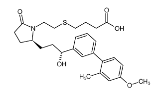 4-((2-((S)-2-((R)-3-hydroxy-3-(4'-methoxy-2'-methyl-[1,1'-biphenyl]-3-yl)propyl)-5-oxopyrrolidin-1-yl)ethyl)thio)butanoic acid CAS:492471-97-3 manufacturer & supplier