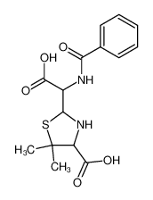 benzoylamino-(4-carboxy-5,5-dimethyl-thiazolidin-2-yl)-acetic acid CAS:493-38-9 manufacturer & supplier