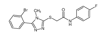 2-((5-(2-bromophenyl)-4-methyl-4H-1,2,4-triazol-3-yl)thio)-N-(4-fluorophenyl)acetamide CAS:493012-64-9 manufacturer & supplier