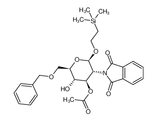 Acetic acid (2R,3S,4R,5R,6R)-2-benzyloxymethyl-5-(1,3-dioxo-1,3-dihydro-isoindol-2-yl)-3-hydroxy-6-(2-trimethylsilanyl-ethoxy)-tetrahydro-pyran-4-yl ester CAS:493027-46-6 manufacturer & supplier