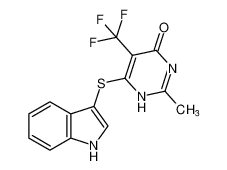 4(1H)-Pyrimidinone, 6-(1H-indol-3-ylthio)-2-methyl-5-(trifluoromethyl)- CAS:493030-73-2 manufacturer & supplier