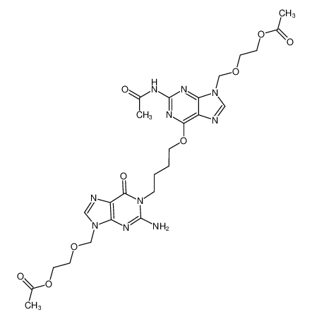 Acetamide,N-[9-[[2-(acetyloxy)ethoxy]methyl]-6-[4-[9-[[2-(acetyloxy)ethoxy]methyl]-2-amino-6,9-dihydro-6-oxo-1H-purin-1-yl]butoxy]-9H-purin-2-yl]- CAS:493033-75-3 manufacturer & supplier