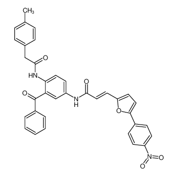 (E)-N-[3-Benzoyl-4-(2-p-tolyl-acetylamino)-phenyl]-3-[5-(4-nitro-phenyl)-furan-2-yl]-acrylamide CAS:493037-30-2 manufacturer & supplier