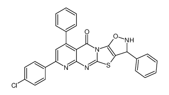 7-(4-chlorophenyl)-3,9-diphenyl-2,3-dihydro-10H-isoxazolo[5',4':4,5]thiazolo[3,2-a]pyrido[2,3-d]pyrimidin-10-one CAS:494189-85-4 manufacturer & supplier