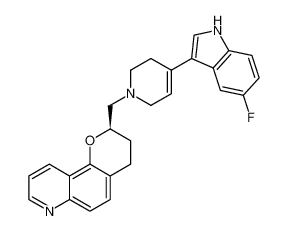 (R)-2-((4-(5-fluoro-1H-indol-3-yl)-3,6-dihydropyridin-1(2H)-yl)methyl)-3,4-dihydro-2H-pyrano[2,3-f]quinoline CAS:494194-21-7 manufacturer & supplier