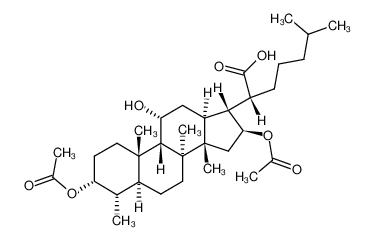 (R)-2-((3R,4S,5S,8S,9S,10S,11R,13S,14S,16S,17R)-3,16-Diacetoxy-11-hydroxy-4,8,10,14-tetramethyl-hexadecahydro-cyclopenta[a]phenanthren-17-yl)-6-methyl-heptanoic acid CAS:4942-92-1 manufacturer & supplier