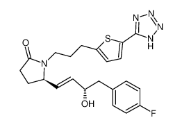 (15α,13E)-9-oxo-15-hydroxy-16-(4-fluorophenyl)-5-(5-(tetrazol-5-yl)thiophen-2-yl)-1,2,3,4,17,18,19,20-octanor-8-azaprost-13-ene CAS:494222-17-2 manufacturer & supplier