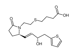 4-[(2-{(2R)-2-[(1E,3S)-3-hydroxy-4-thien-2-ylbut-1-enyl]-5-oxopyrrolidin-1-yl}ethyl)sulfanyl]butanoic acid CAS:494222-25-2 manufacturer & supplier