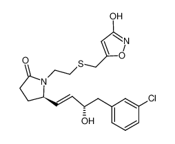 (15α,13E)-9-oxo-15-hydroxy-16-(3-chlorophenyl)-4-(3-hydroxyisoxazol-5-yl)-1,2,3,17,18,19,20-heptanor-5-thia-8-azaprost-13-ene CAS:494222-43-4 manufacturer & supplier