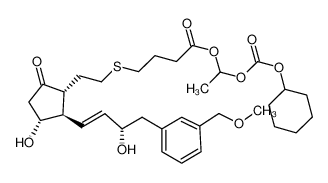 (11α,15α,13E)-9-oxo-11,15-dihydroxy-16-(3-methoxymethylphenyl)-17,18,19,20-tetranor-5-thiaprost-13-enoic acid 1-cyclohexyloxycarbonyloxyethyl ester CAS:494223-31-3 manufacturer & supplier