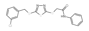 2-[[5-[(3-chlorophenyl)methylsulfanyl]-1,3,4-thiadiazol-2-yl]sulfanyl]-N-phenylacetamide CAS:494763-23-4 manufacturer & supplier