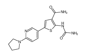 5-(6-(pyrrolidin-1-yl)pyridin-3-yl)-2-ureidothiophene-3-carboxamide CAS:494771-61-8 manufacturer & supplier