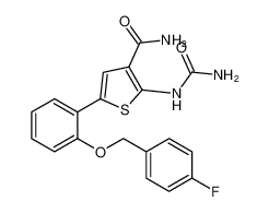 5-(2-((4-fluorobenzyl)oxy)phenyl)-2-ureidothiophene-3-carboxamide CAS:494772-42-8 manufacturer & supplier