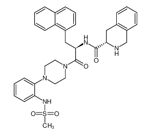 N-[(1R)-2-(4-{2-[(methylsulfonyl)amino]phenyl}piperazinyl)-1-(naphthylmethyl)-2-oxoethyl]((3S)(3-1,2,3,4-tetrahydroisoquinolyl))carboxamide CAS:494781-37-2 manufacturer & supplier