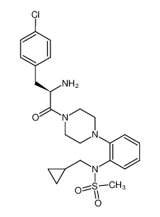 N-(2-{4-[(R)-2-Amino-3-(4-chloro-phenyl)-propionyl]-piperazin-1-yl}-phenyl)-N-cyclopropylmethyl-methanesulfonamide CAS:494782-41-1 manufacturer & supplier