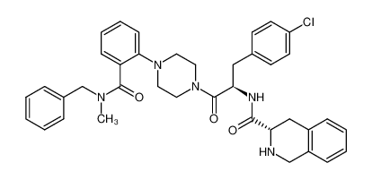 N-[(1R)-1-[(4-chlorophenyl)methyl]-2-(4-{2-[N-methyl-N-benzylcarbamoyl]phenyl}piperazinyl)-2-oxoethyl]((3S)(3-1,2,3,4-tetrahydroisoquinolyl))carboxamide CAS:494782-79-5 manufacturer & supplier