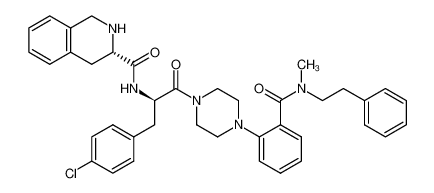 N-[(1R)-1-[(4-Chlorophenyl)methyl]-2-(4-{2-[N-methyl-N-(2-phenylethyl)carbamoyl]phenyl}piperazinyl)-2-oxoethyl]((3S)(3-1,2,3,4-tetrahydroisoquinolyl)) carboxamide CAS:494782-89-7 manufacturer & supplier