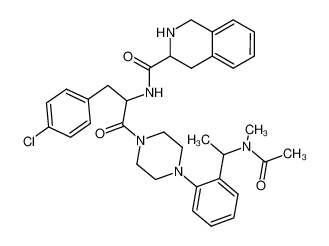 1,2,3,4-tetrahydro-isoquinoline-3-carboxylic acid [2-(4-{2-[1-(acetyl-methyl-amino)-ethyl]-phenyl}-piperazin-1-yl)-1-(4-chloro-benzyl)-2-oxo-ethyl]-amide CAS:494783-57-2 manufacturer & supplier