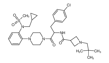 1-(2,2-dimethylpropyl)-azetidine-3-carboxylic acid (1-(4-chlorobenzyl)-2-{4-[2-(cyclopropylmethyl-methylsulfonylamino)phenyl]-piperazin-1-yl}-2-oxo-ethyl)-amide CAS:494783-75-4 manufacturer & supplier