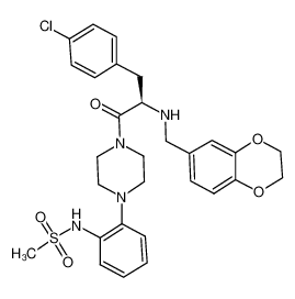 (2R)-2-[(2H,3H-benzo[3,4-e]1,4-dioxin-6-ylmethyl)amino]-3-(4-chlorophenyl)-1-(4-{2-[(methylsulfonyl)amino]phenyl}-piperazinyl)propan-1-one CAS:494783-95-8 manufacturer & supplier