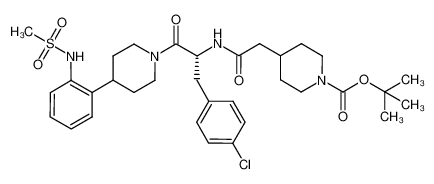 tert-Butyl 4-({N-[(1R)-1-[(4-chlorophenyl)methyl]-2-(4-{2-[(methylsulfonyl)-amino]phenyl}piperidyl)-2-oxoethyl]carbamoyl}methyl)-piperidinecarboxylate CAS:494795-66-3 manufacturer & supplier