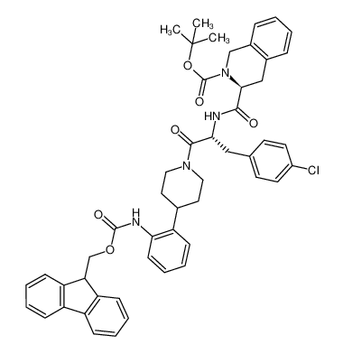 tert-Butyl 3-{N-[(1R)-1-[(4-chlorophenyl)-methyl]-2-(4-{2-[(fluoren-9-ylmethoxy)carbonylamino]-phenyl}piperidyl)-2-oxoethyl]carbamoyl}(3S)-1,2,3,4-tetrahydroisoquinoline-2-carboxylate CAS:494796-03-1 manufacturer & supplier