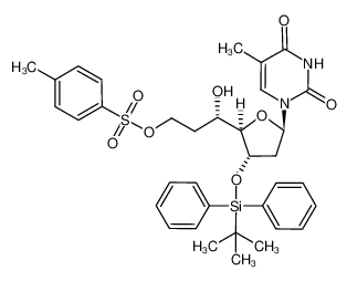 3'-O-tert-butyldiphenylsilyl-5'-hydroxy-5'-C(S)-tosyloxyethyl-thymidine CAS:494798-47-9 manufacturer & supplier