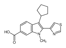 1H-Indole-6-carboxylic acid, 3-cyclopentyl-1-methyl-2-(4-thiazolyl)- CAS:494799-87-0 manufacturer & supplier