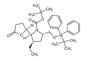 (2S,3R,5S)-5-(tert-Butyl-diphenyl-silanyloxymethyl)-3-ethyl-2-((S)-5-oxo-tetrahydro-furan-2-yl)-pyrrolidine-1-carboxylic acid tert-butyl ester CAS:494836-26-9 manufacturer & supplier