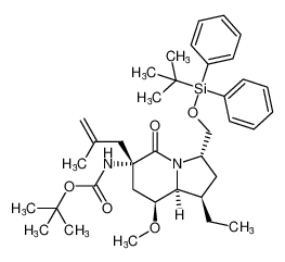 tert-butyl ((1R,3S,6S,8S,8aS)-3-(((tert-butyldiphenylsilyl)oxy)methyl)-1-ethyl-8-methoxy-6-(2-methylallyl)-5-oxooctahydroindolizin-6-yl)carbamate CAS:494836-38-3 manufacturer & supplier