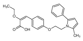 (E)-2-ethoxy-3-(4-(2-(2-methyl-5-phenyl-1H-pyrrol-1-yl)ethoxy)phenyl)acrylic acid CAS:494850-04-3 manufacturer & supplier