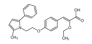 (Z)-2-ethoxy-3-(4-(2-(2-methyl-5-phenyl-1H-pyrrol-1-yl)ethoxy)phenyl)acrylic acid CAS:494850-05-4 manufacturer & supplier