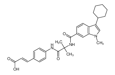 (E)-3-(4-(2-(3-cyclohexyl-1-methyl-1H-indole-6-carboxamido)-2-methylpropanamido)phenyl)acrylic acid CAS:494855-03-7 manufacturer & supplier