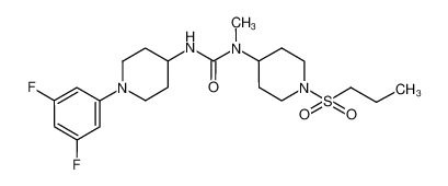 3-(1-(3,5-difluorophenyl)piperidin-4-yl)-1-methyl-1-(1-(propylsulfonyl)piperidin-4-yl)urea CAS:494860-58-1 manufacturer & supplier