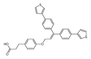 3-{4-[3,3-Bis-(4-thiophen-3-yl-phenyl)-allyloxy]-phenyl}-propionic acid CAS:494866-32-9 manufacturer & supplier