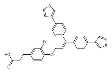 3-{4-[3,3-Bis-(4-thiophen-3-yl-phenyl)-allyloxy]-3-bromo-phenyl}-propionic acid CAS:494866-52-3 manufacturer & supplier