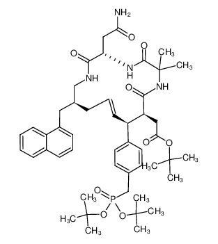 tert-butyl 2-[(1S,7S,11S,15S)-3,6,9-triaza-15-(4-{[bis(tert-butoxy)phosphono]methyl}phenyl)-7-(carbamoylmethyl)-4,4-dimethyl-11-(naphthylmethyl)-2,5,8-trioxocyclopentadec-13-enyl]acetate CAS:495404-53-0 manufacturer & supplier