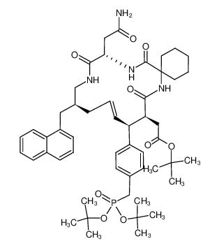 tert-butyl 2-[(9S,10S,14S,18S)-7,16,19-triaza-10-(4-{[bis(tert-butoxy)phosphono]methyl}phenyl)-18-(carbamoylmethyl)-14-(naphthylmethyl)-8,17,20-trioxospiro[5.14]icos-11-en-9-yl]acetate CAS:495404-57-4 manufacturer & supplier