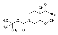 1-Piperidinecarboxylic acid, 4-(aminocarbonyl)-4-hydroxy-3-methoxy-,1,1-dimethylethyl ester, (3R,4S)-rel- CAS:495415-28-6 manufacturer & supplier