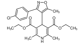 diethyl 4-(3-(4-chlorophenyl)-5-methylisoxazol-4-yl)-2,6-dimethyl-1,4-dihydropyridine-3,5-dicarboxylate CAS:495417-40-8 manufacturer & supplier