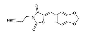 3-{5-[1-Benzo[1,3]dioxol-5-yl-meth-(Z)-ylidene]-2,4-dioxo-thiazolidin-3-yl}-propionitrile CAS:49545-05-3 manufacturer & supplier