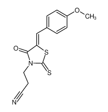 3-{5-[1-(4-Methoxy-phenyl)-meth-(E)-ylidene]-4-oxo-2-thioxo-thiazolidin-3-yl}-propionitrile CAS:49545-13-3 manufacturer & supplier