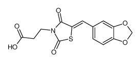 3-{5-[1-Benzo[1,3]dioxol-5-yl-meth-(Z)-ylidene]-2,4-dioxo-thiazolidin-3-yl}-propionic acid CAS:49545-21-3 manufacturer & supplier