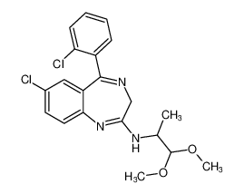 7-chloro-5-(2-chlorophenyl)-N-(1,1-dimethoxypropan-2-yl)-3H-benzo[e][1,4]diazepin-2-amine CAS:49549-37-3 manufacturer & supplier