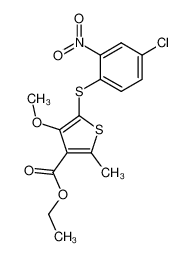 5-(4-Chloro-2-nitro-phenylsulfanyl)-4-methoxy-2-methyl-thiophene-3-carboxylic acid ethyl ester CAS:49568-27-6 manufacturer & supplier